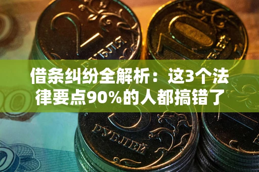 武汉借条纠纷全解析：这3个法律要点90%的人都搞错了