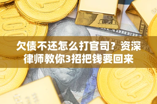 武汉欠债不还怎么打官司？资深律师教你3招把钱要回来