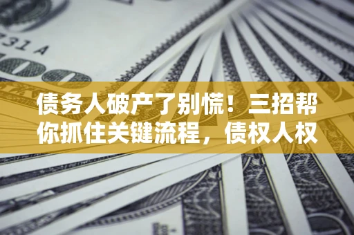 武汉债务人破产了别慌！三招帮你抓住关键流程，债权人权益不再缩水