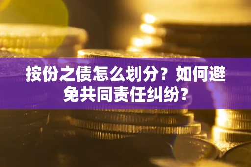 武汉按份之债怎么划分？如何避免共同责任纠纷？