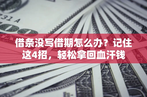 武汉借条没写借期怎么办？记住这4招，轻松拿回血汗钱