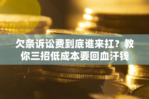 武汉欠条诉讼费到底谁来扛？教你三招低成本要回血汗钱